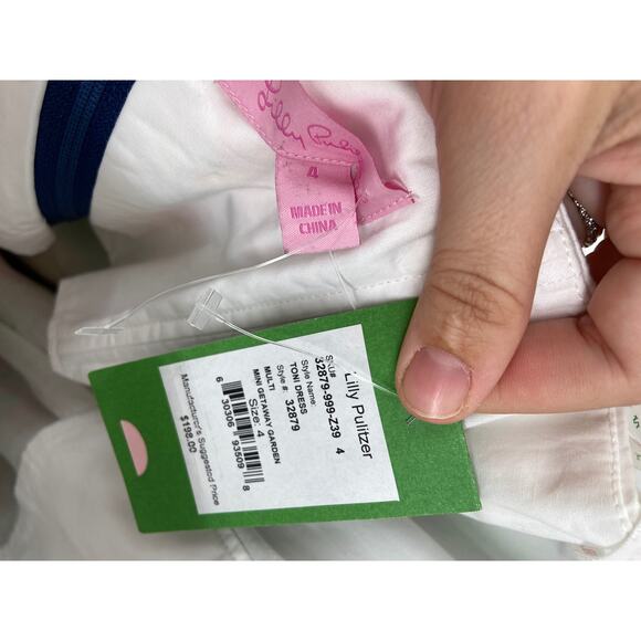 Lilly Pulitzer Toni Getaway Garden Floral Print Lace Up Halter Mini Dress 4 NWT - Picture 6 of 6